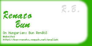 renato bun business card