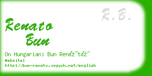 renato bun business card